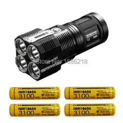 Nitecore tm28 6000 люмен Перезаряжаемые фонарик/прожектор-4x xhp35 Привет LED с 4X Nitecore 3100 мАч 18650 IMR батареи