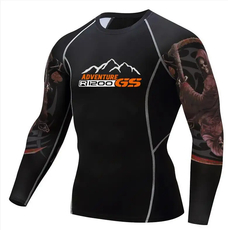 

R1200 GS T-S adventure T-shirt Fashion 3D Teen Wolf Long Sleeve Shirt Bodybuilding Quick Dry MMA Fitness printing T-shirt