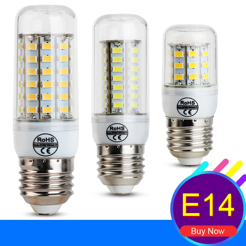2016 High Lumen Led Bulb 24/30/38/48/56/69LEDs Led Lamp E14 220V