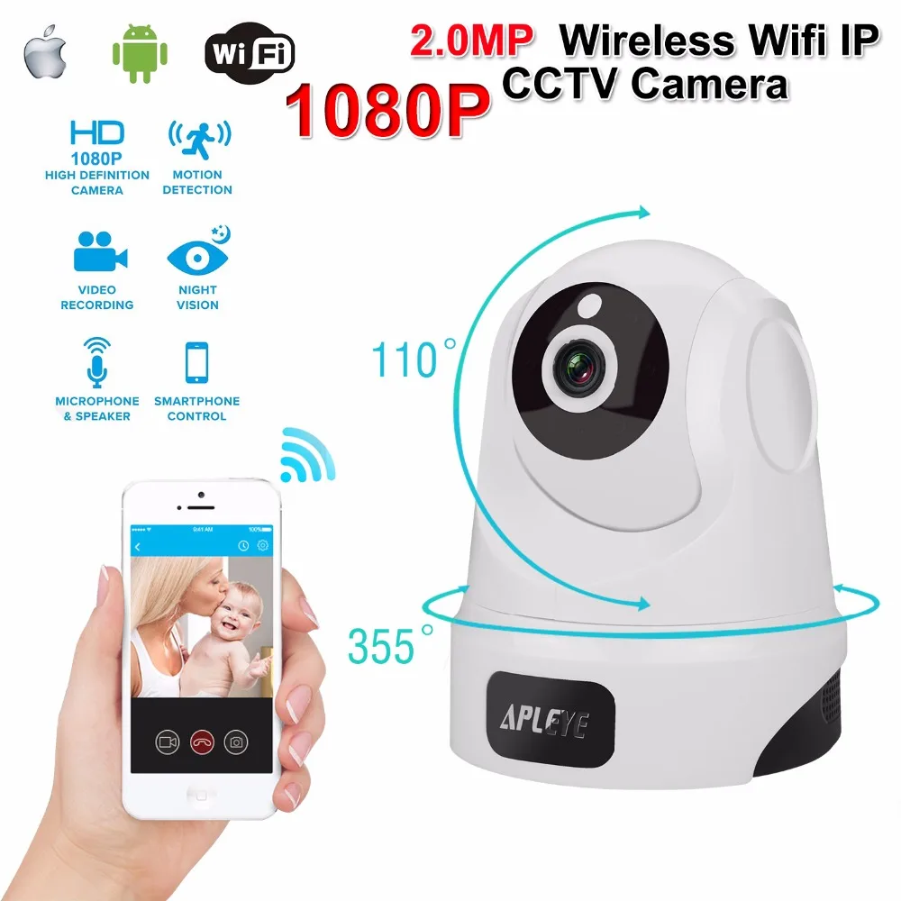 APLEYE WI FI 1080 P IP Камера 2.0MP P2P Беспроводной CCTV PTZ Ночь Версия Видеоняни и радионяни