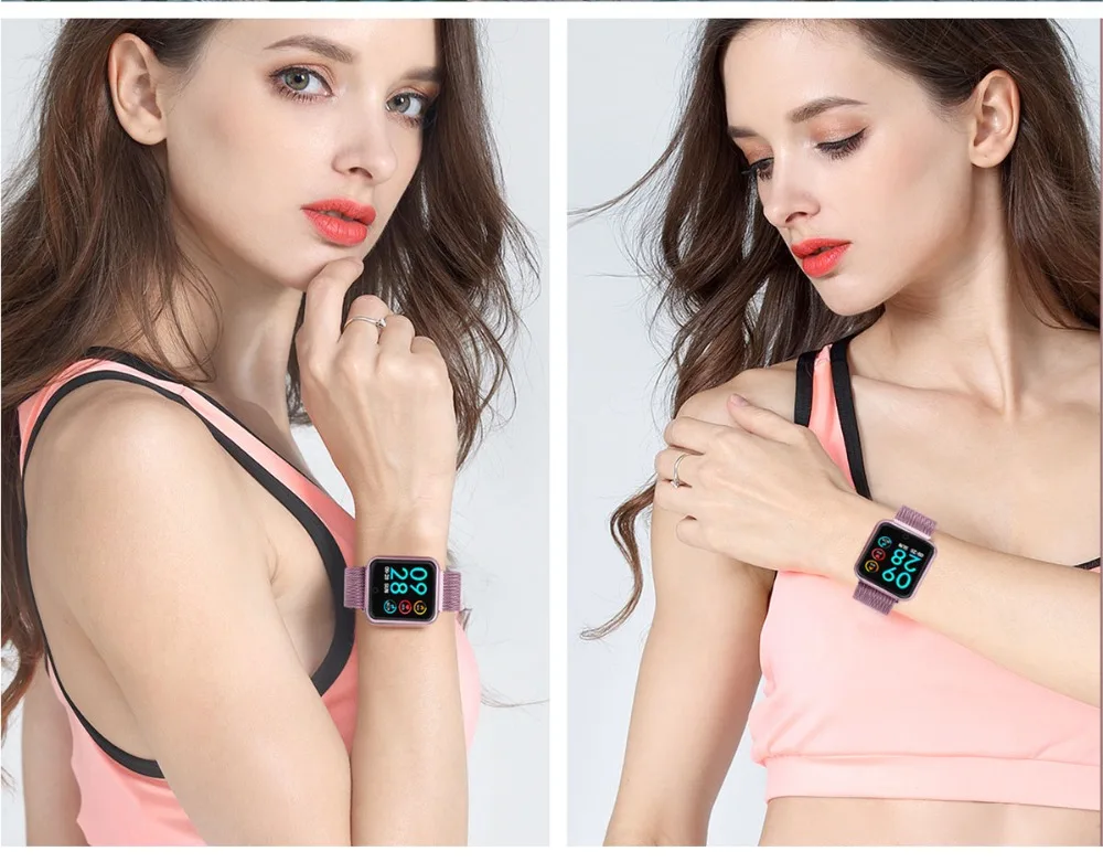 KIWITIME Смарт-часы P68 водонепроницаемый монитор кровяного давления сердечного ритма спортивный браслет для фитнеса женские Смарт-часы для Apple Android
