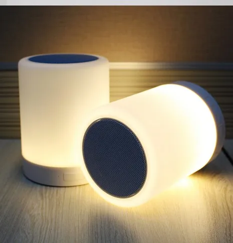 

Smart led sound small night light Charge the bluetooth music lamp Bedroom adornment read seven lights of the head of a bed
