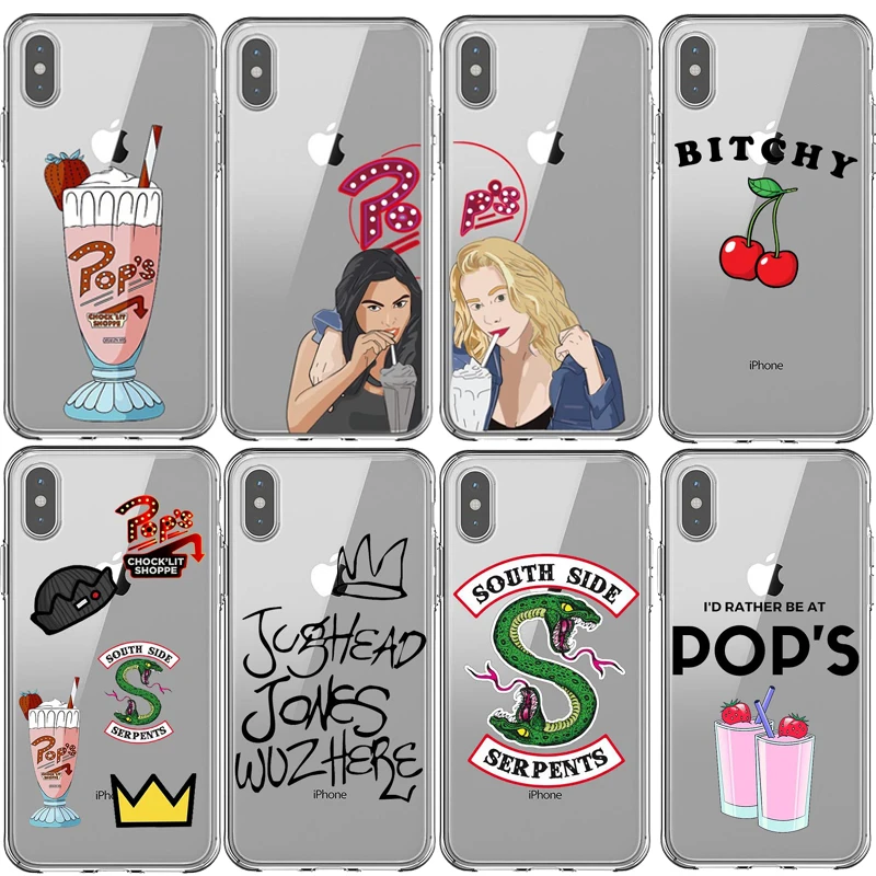 

American TV Riverdale Betty and Veronica Friendship Southside Serpents TPU Phone Case for iPhone 5 5s SE 6 6S 7 8 Plus XR XS MAX