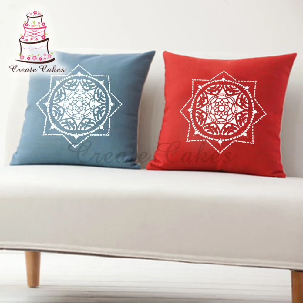 

DIY Round Lace Wall Stencil For Wall Painting Pillowcases Carpet Scrapbooking Stamp Album Decorative Embossing Paper WS-39