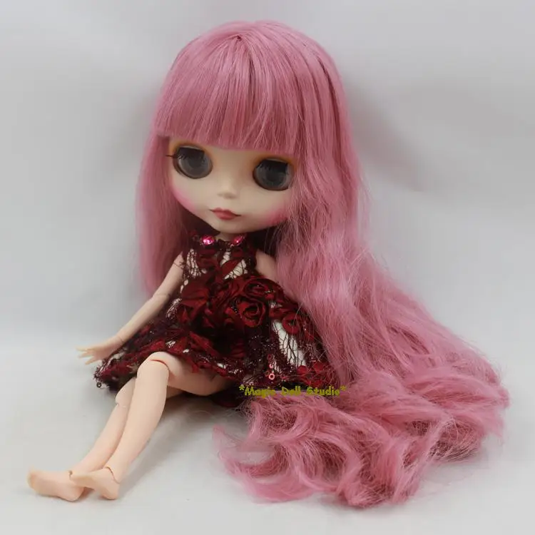 [NBL063] Новинка 11," Кукла Blyth# глубокий розовый длинные волосы BJD NeoBlythe кукла большая голова кукла подходит макияж кукла