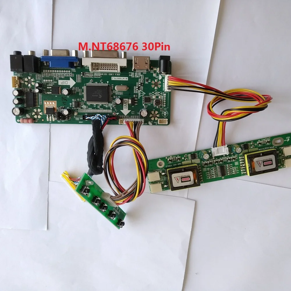 Комплект для LTM170EH-L05 VGA DVI 1280X1024 панель экрана 1" LVDS 4 лампы плата контроллера 30pin HDMI драйвер M. NT68676 DIY