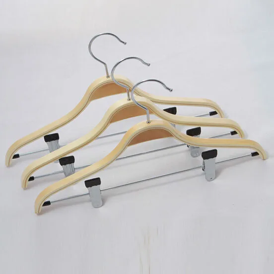 

[Free Shipping] Multifunctional Wooden Laminated Hanger With for Pants and Skirt (10 Pcs/ Lot)