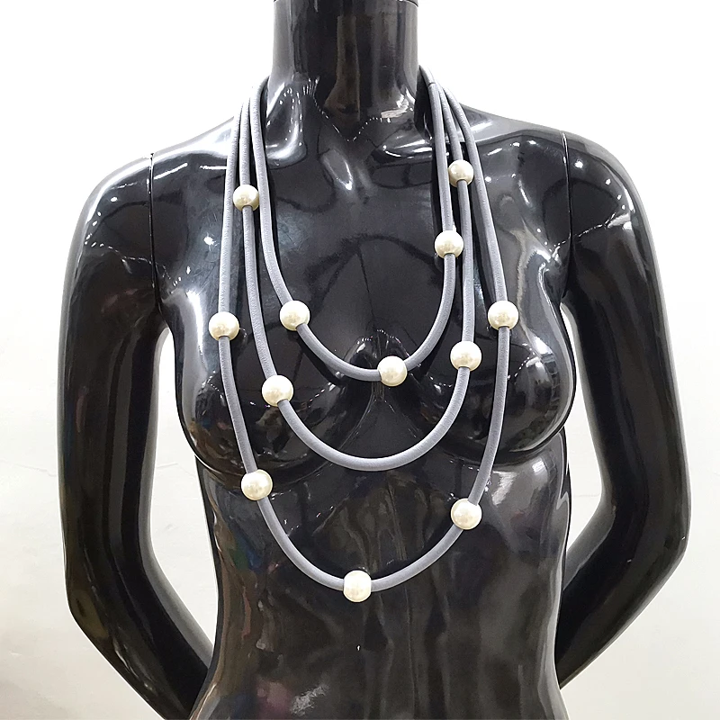 YD&ampYDBZ New Pearl Necklaces For Women Fashion Handmade Chokers Drop Jewelry Harajuku Vintage Gothic 3 Chains Collares |
