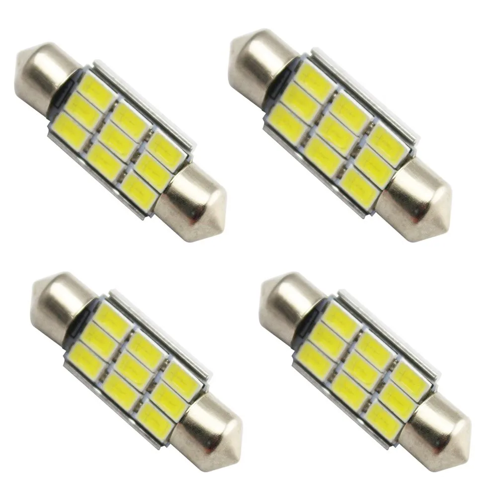 10x36 мм/39 мм/41 мм Festoon Dome 6418 C10W 9 SMD 5630 Светодиодный Шина CAN автомобиль светодиод номерной знак Чемодан считывающая головка свет лампы 12 V белого цвета