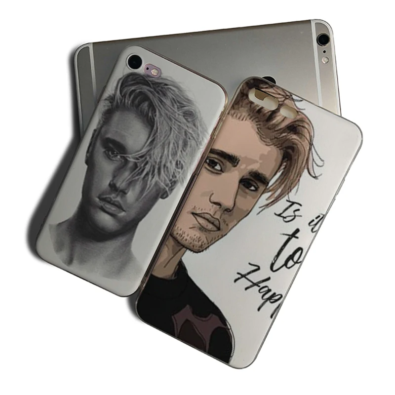 Justin Bieber Soft silicone Half-wrapped Transparent case For Apple iPhone 7 8 5 5s 6 6s X XSmax XR 7plus 8plus 6plus bumper
