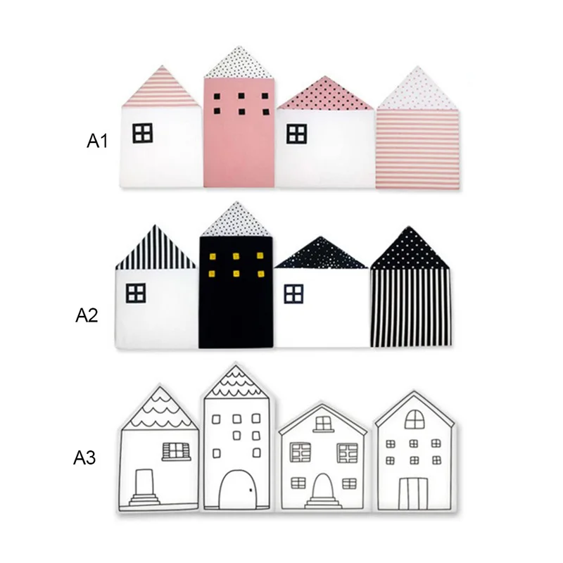 

Pillows Baby Room Baby Crib Bumper for Newborns Nordic INS Small House Bed Cushion Protector Infant Cot Around Decor for Kids