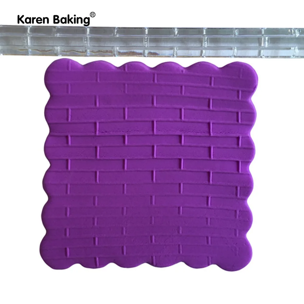 

Wall Pattern Transparent Embossing Plastic Rolling Pins Cake Decorating Tools A411