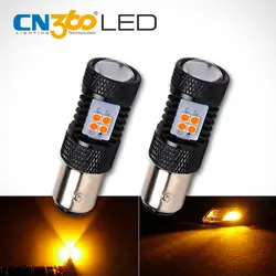 CN360 2 шт. высокое Мощность SMD3030 Янтарный Желтый 1157 BAY15D P21/5 Вт авто светодиодный лампы DC 12 В автомобиль стоп