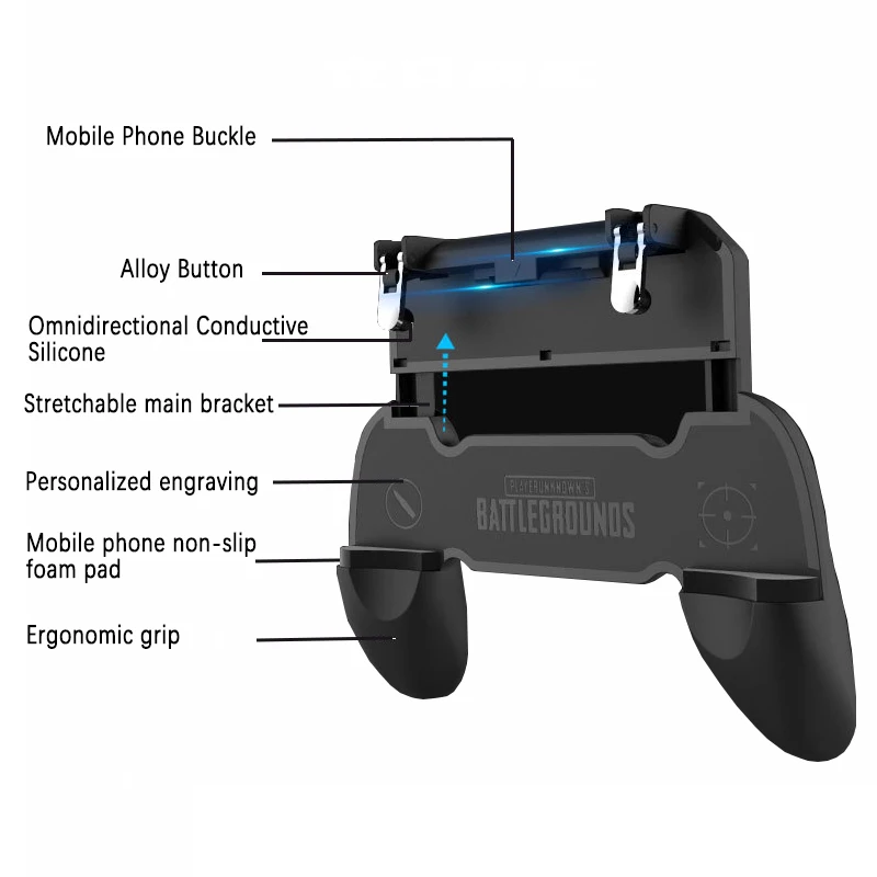 Pubg Controller Gamepad Pubg Mobile Triggers Game Smartphone Shooter Joystick Gaming Pad For Phone Android IPhone Trigger W10