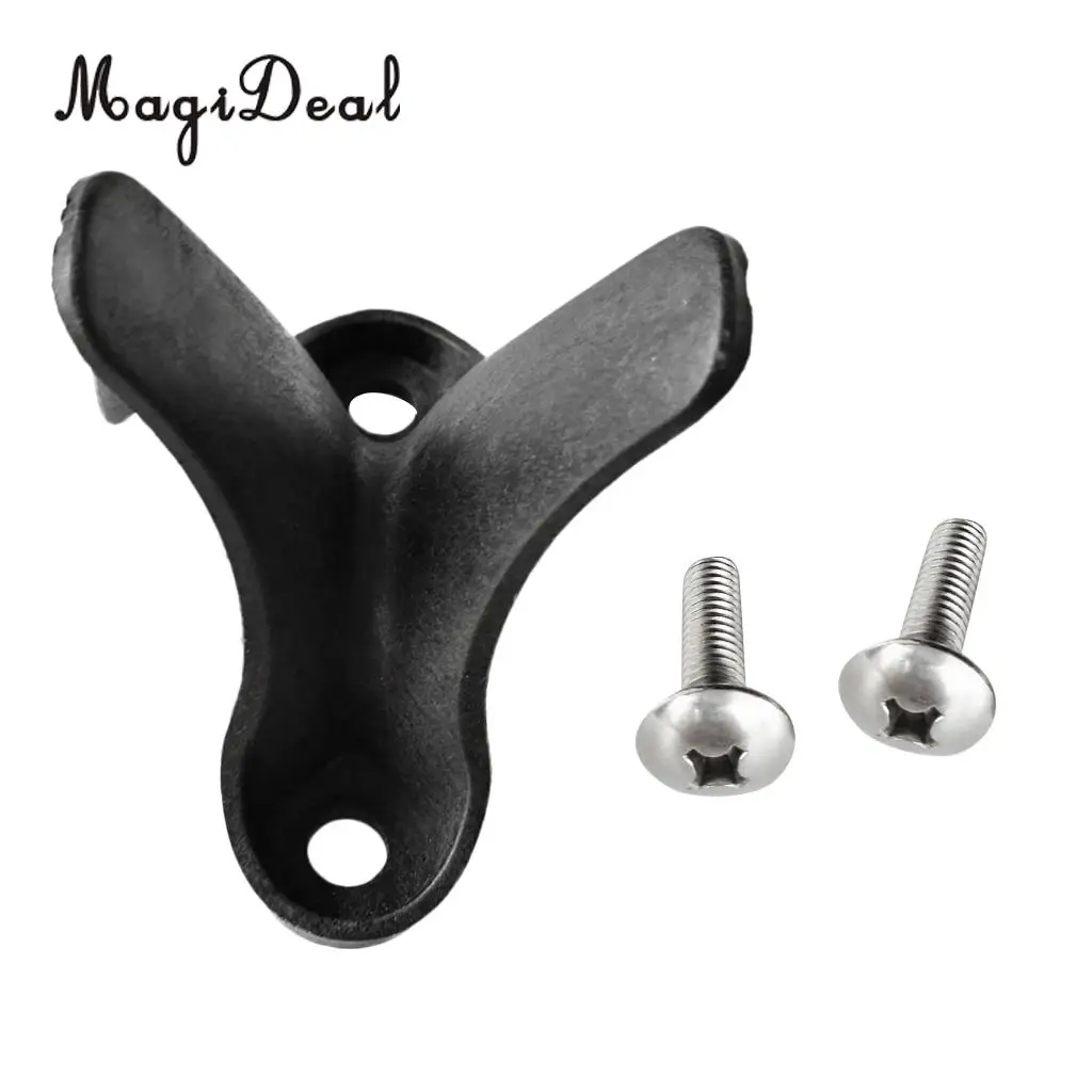 MagiDeal Hot Sale Black Nylon Kayak Rudder Tail/Rear Rest Rack Holder Stand Accessory+2Pcs Screws Rowing Boat Water Sport Tools