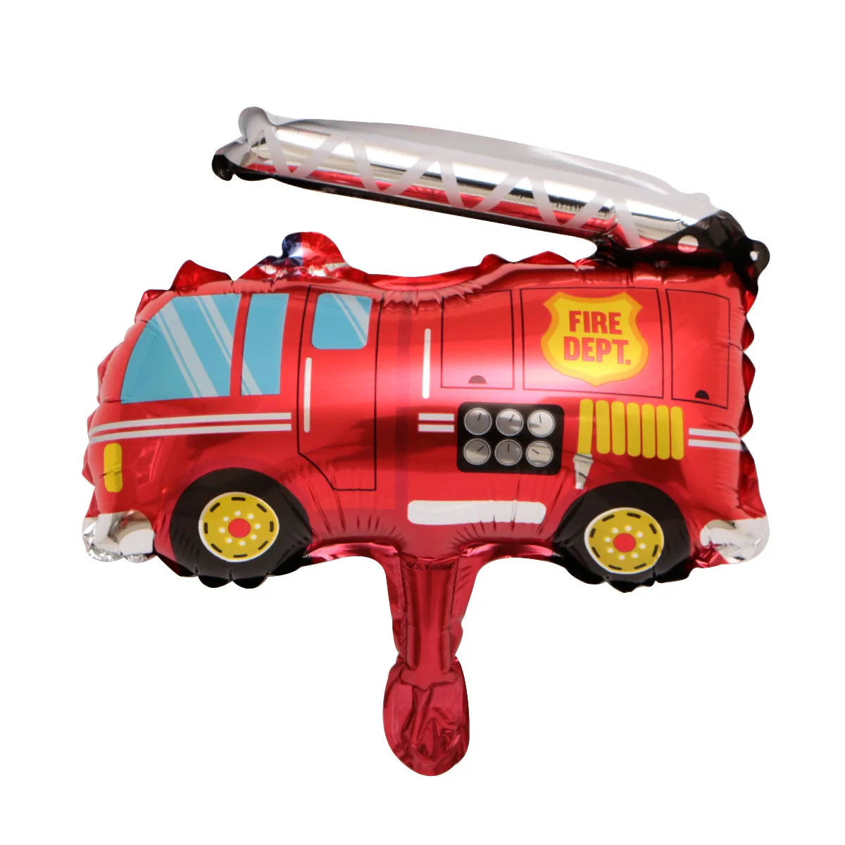 DIY Мультяшные автомобильные воздушные шары пожарная машина поезд фольгированный шар скорая помощь Globos детские подарки День Рождения украшения детские игрушки - Цвет: mini fire truck