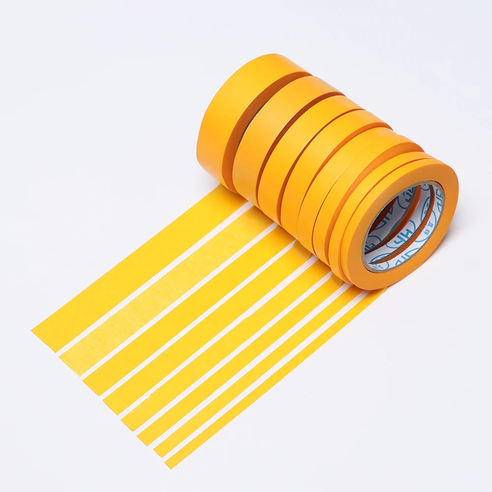 8 Sizes 50M Yellow Masking Tape Adhesive DIY Painting Paper Painter