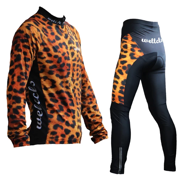 leopard print cycling kit