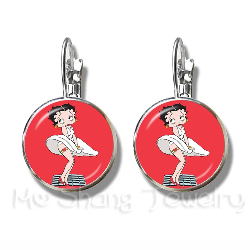 Новое Трендовое платье Betty Boop 16 мм кабошоны разрисованные изделия из стекла