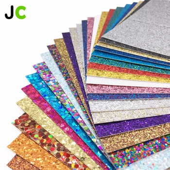 

Top Grade Glitter Craft Paper Cardstock Party Decoration Gift Wrapping Paper Card DIY Scrapbook Paper Multicolor JC 12''x12''