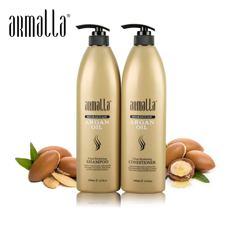 

Armalla 1000ml Moroccan Argan Oil Clear Hydrating Shampoo+1000ml Conditioner Make your hair Shine and Soft Free Shipping