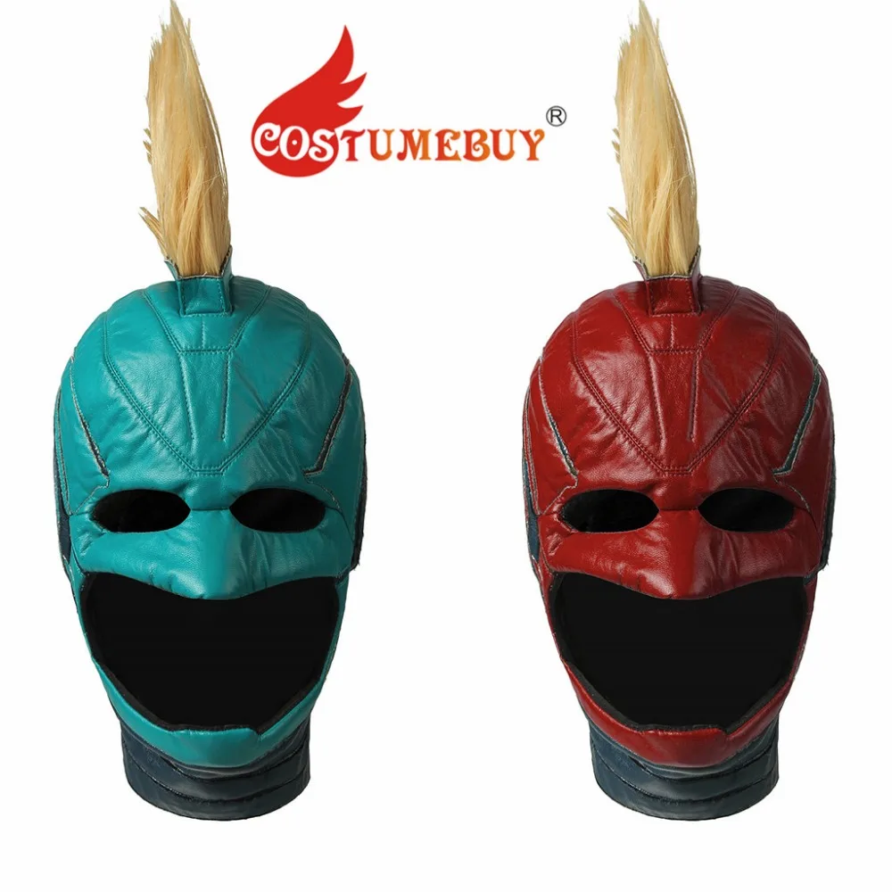 

CostumeBuy Movie Captain Marvel Carol Danvers Cosplay Hat Mask Ms. Marvel Carol Captain Hat Mask With Wig Props L920