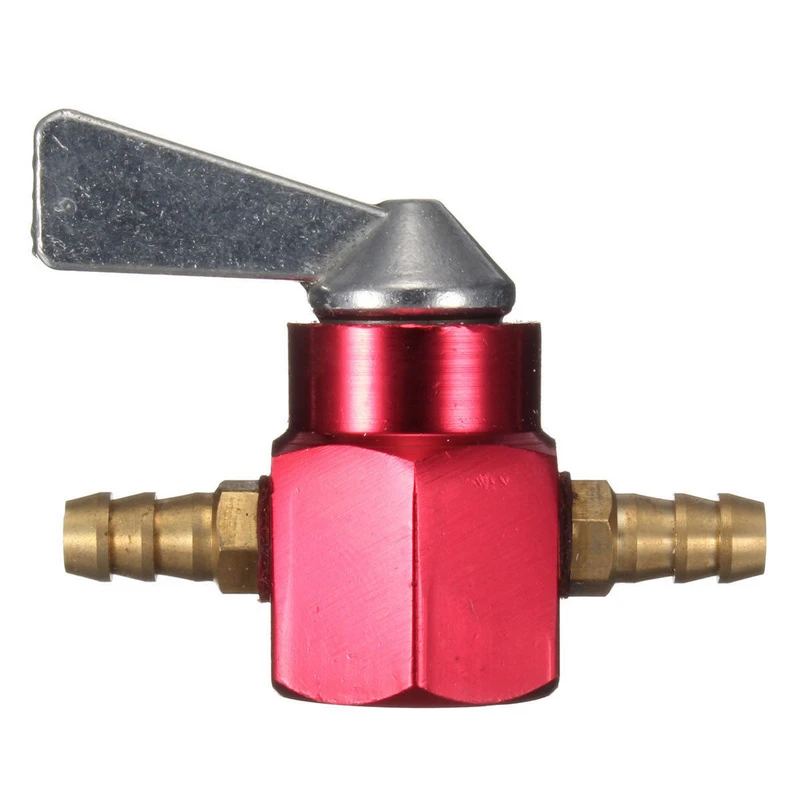 Motorcycle Accessories 1pc 6mm On-Off Petrol Fuel Tap Durable Aluminium Petcock Valve Fuel Switch Motor Cycle Scooter ATV Red