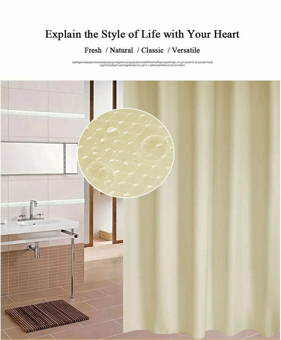 Solid Navy Blue Shower Curtain 03