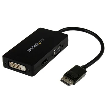 

StarTech.com Travel A/V adapter: 3-in-1 DisplayPort to VGA DVI or HDMI converter, 1920 x 1200 pixels, 1080p, 5.1 channels, 1920