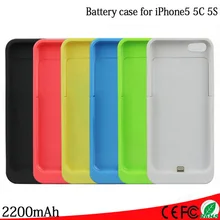 2200mAh External Power Bank Case Cover Charging pack backup battery Charger case for iPhone 5 5s 5c SE