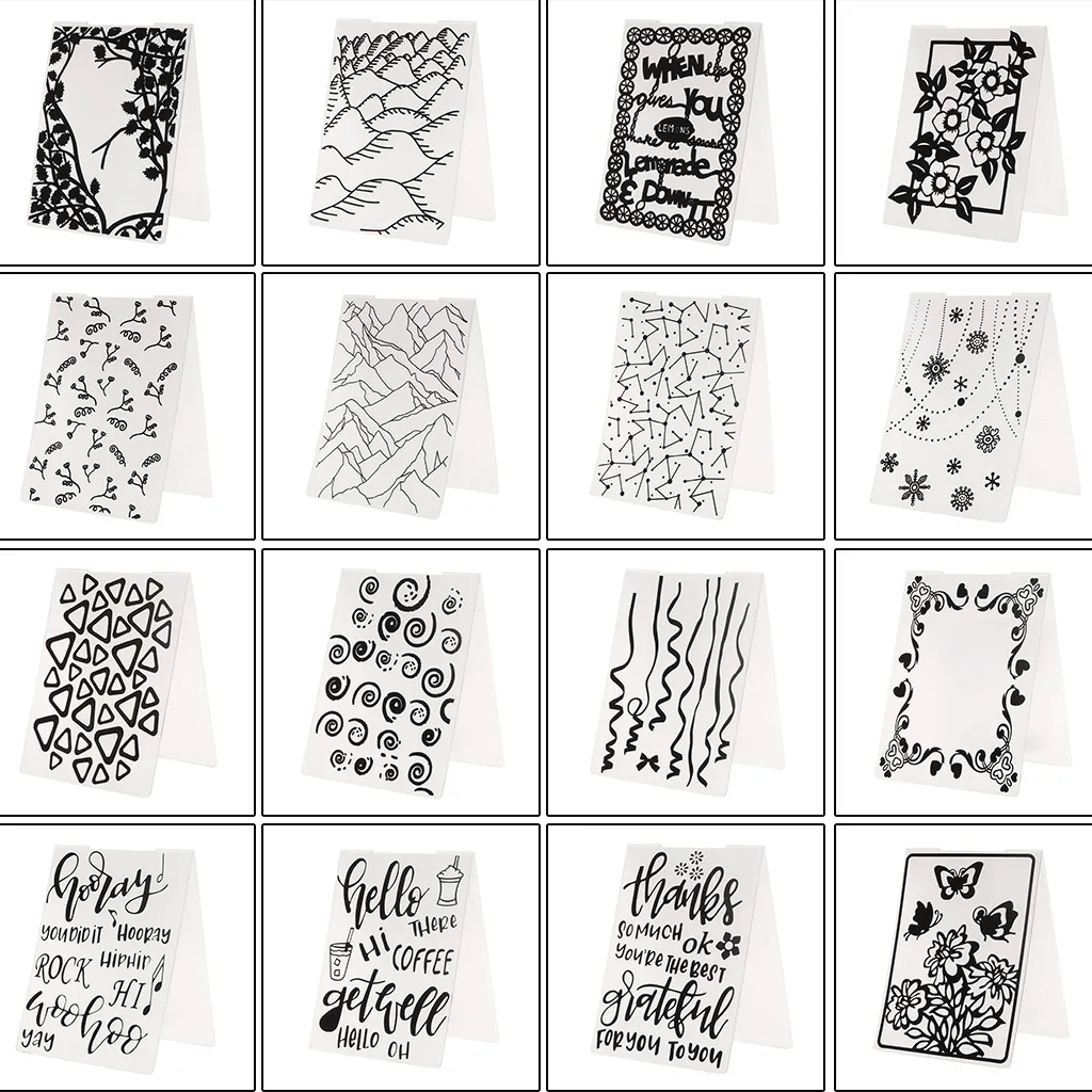 

Plastic Embossing Folder Template For DIY Scrapbook Photo Album Card Paper Craft Frame