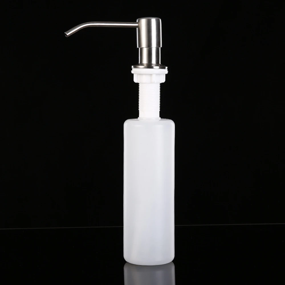 Bathroom Refillable Bottles Deck Mounted Hand Soap Dispenser Stainless