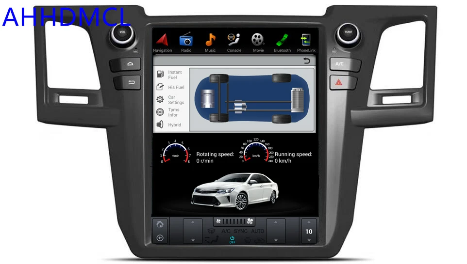 Cheap Car PC PAD Tesla Style Multimedia Player Android 7.1 GPS For Fortuner Revo Auto A/C Edition 2004 2005 2006 2007 2008 2009~ 2015 4
