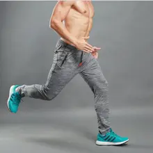 Itfabs новые серые длинные спортивные мужские брюки для бега для спортзала облегающие брюки стрейч дышащие Jogger спортивные брюки большого размера M-2XL