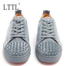 LTTL, мужские кроссовки с заклепками, классические модные замшевые кроссовки на шнуровке, высокое качество, низкая повседневная мужская обувь, люксовый бренд