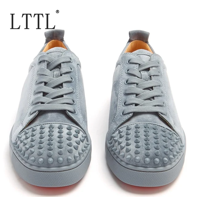 $ LTTL Rivets Men Sneakers Classic Fashion Lace-up Suede Shoes High Quality Low-cut Casual Shoes Men Leisure Shoes Luxury Brand