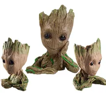 New Avengers Guardians of The Galaxy Planter Pot Baby Action Figures Cute Model Toy Pen Pot Best Christmas Gift Macetero