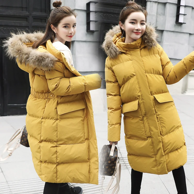 AYUNSUE зимняя куртка женская пуховая хлопчатобумажная с мягкой набивкой парка длинное пальто женские корейские куртки-пуховики для женщин парки Mujer KJ747
