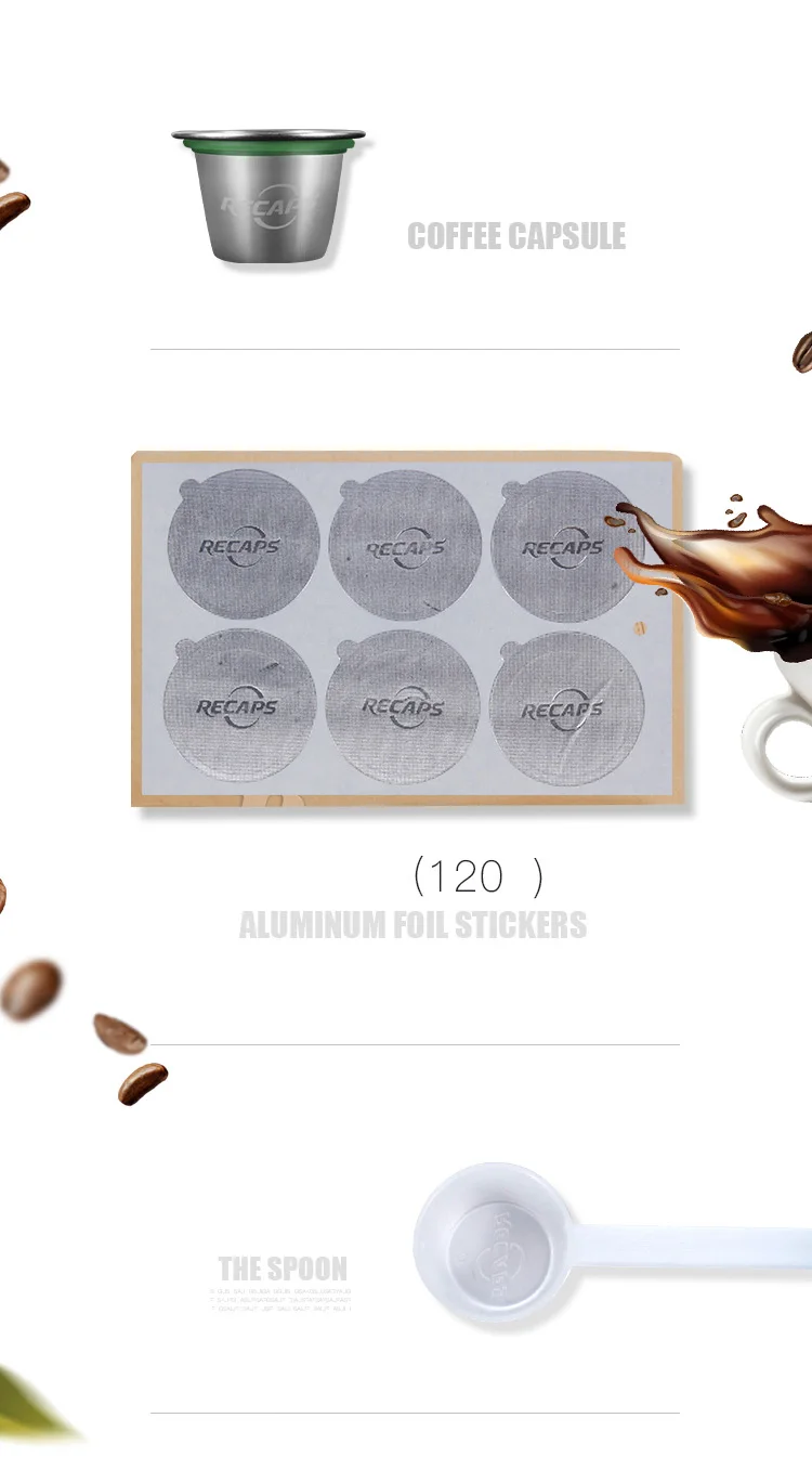 Подходит для nespresso Кофе машина капсулы Кофе набор из нержавеющей стали Кофе капсульного типа nespresso многоразового капсула