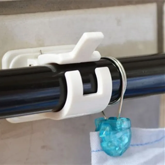2 pcs! Rideau de douche tige porte clip avec auto adhésif Mur ... 2 pcs! Rideau de douche tige porte clip avec auto adhésif Mur ...