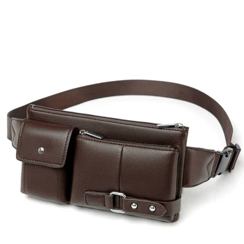 

Men's Waist Bag Fanny Pack Belt Bag Phone Pouch Bag Travel Small Leather bag High Quality For Men