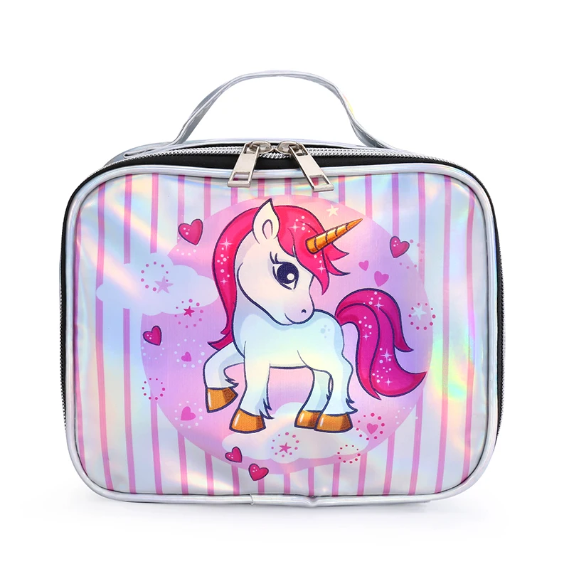 Women Hologram Cute Unicorn Cosmetics Case Travel Makeup Toiletry