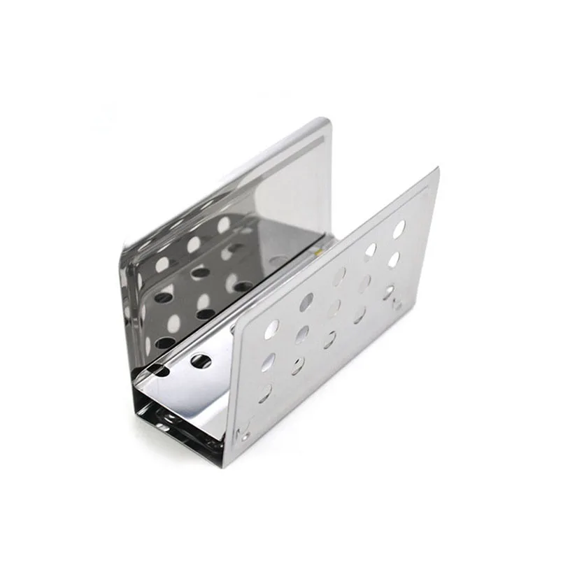 

1PC 12.8*7.8cm Stainless Steel Napkin Holder Towel Rack Dishcloth Storage Rack WaterDrain Rack Porous Porous Design Modern Style