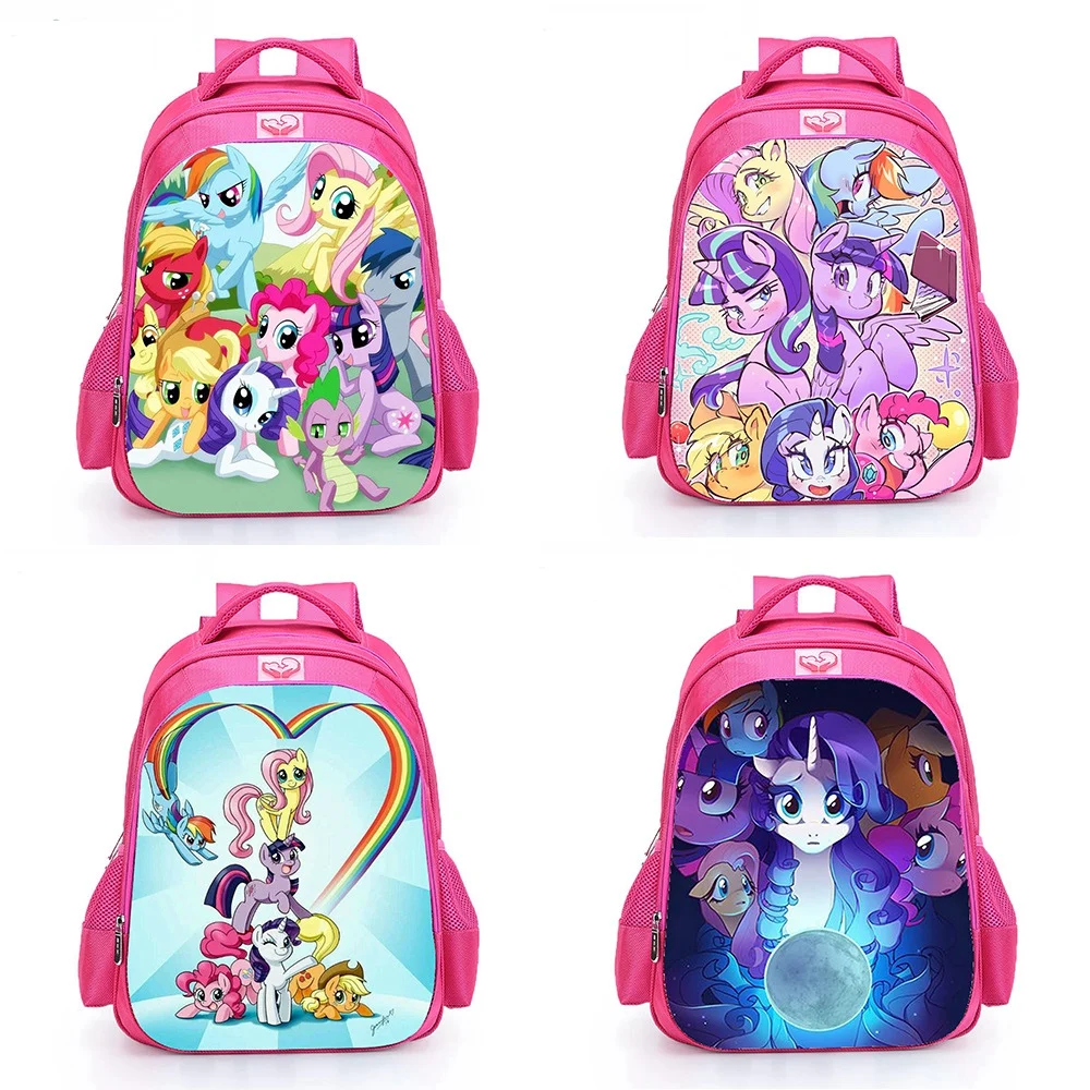 Новинка, рюкзаки с изображением героев мультфильма «Мой Маленький Пони», милые школьные рюкзаки с изображением единорога для маленьких девочек, сумки для книг с большой вместительностью