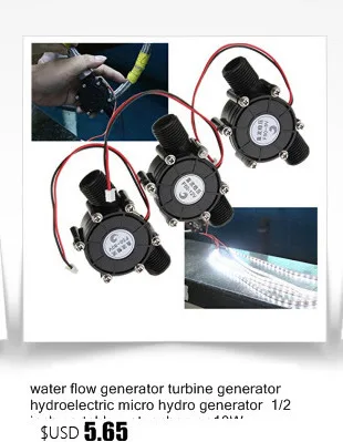 SAVEMORE4U18 10W Water Turbine Generator Micro Hydroelectric DIY LED Power DC 12V Water Flow Generator Micro-Hydro Water Charging Tool Black