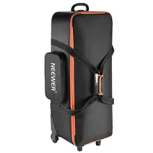 Neewer Camera Rolley Carry Bag Straps Padded Compartment Wheel For Light Stand Tripod Photo Studio Equipment