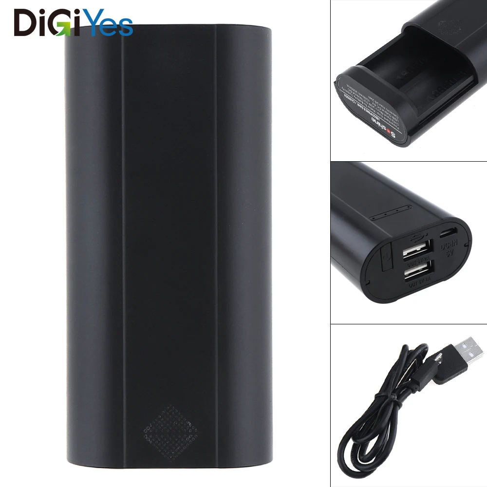 

2 Slots 18650 Li-ion Battery Charger DIY Smart Portable Power Bank with 2 USB Dual Output Interface for Smartphone