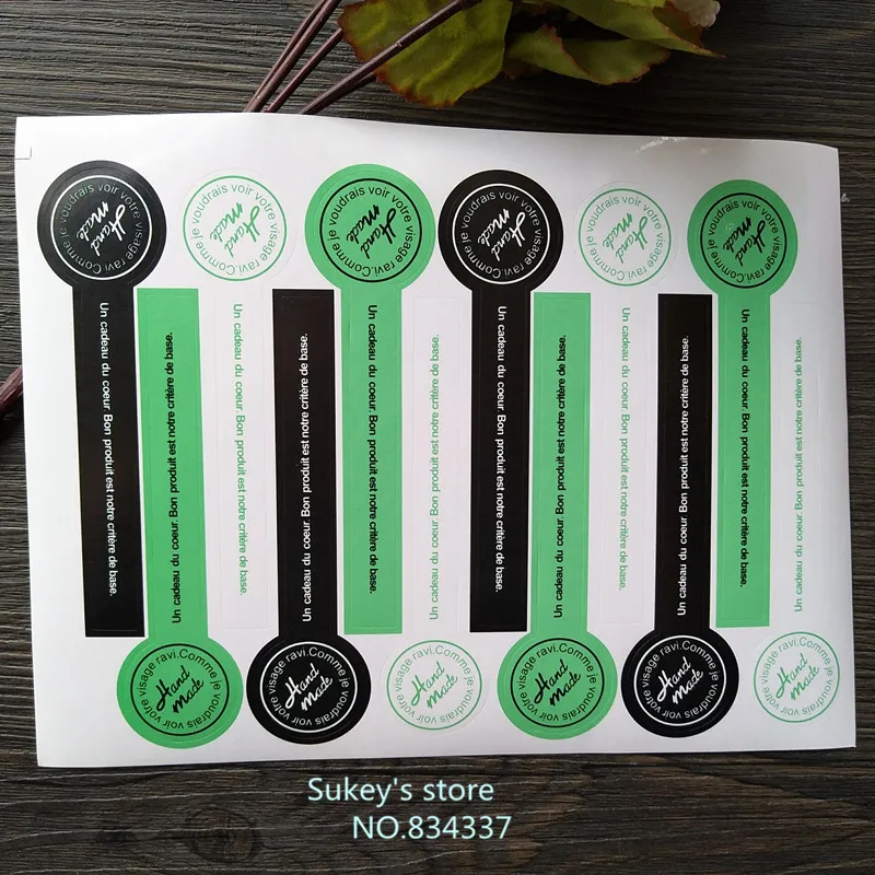 120pcs/lot 3colors pudding bottle seal sticker cup gift box sticker