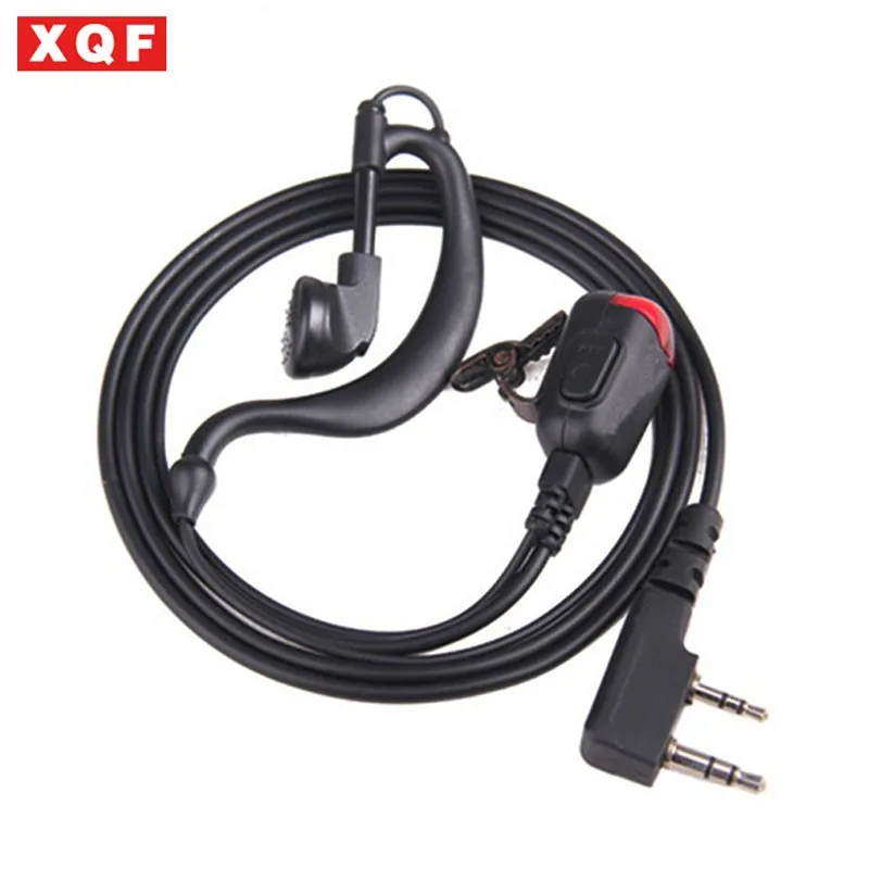 XQF 2-контактный с лампой Заушник наушник черный для KENWOOD TK3207 BAOFENG UV5R TYT WOUXUN PUXING Walkie