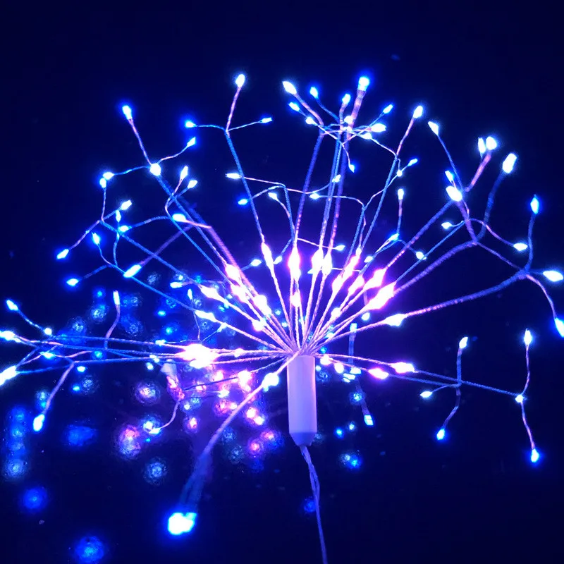 Подвесная гирлянда Starburst 80 светодиодов 120 RGB DIY фейерверк медная сказочная